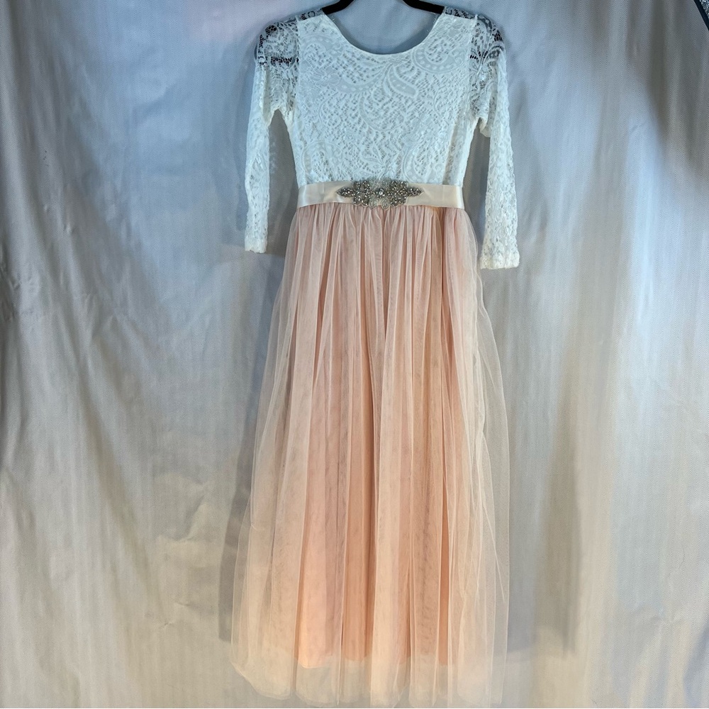 Elegant Lace and Tulle Kids Formal Dress